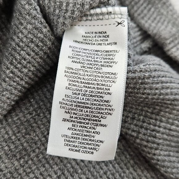 Polo Ralph Lauren Waffle Knit Hoodie Men's XXL Grey Long Sleeve Drawstring EUC - Picture 3 of 14